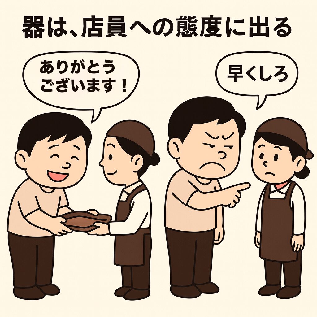 君は、店員さんへ丁寧な態度を取れるか?!の巻