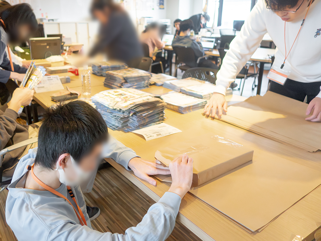 チラシ発送の軽作業